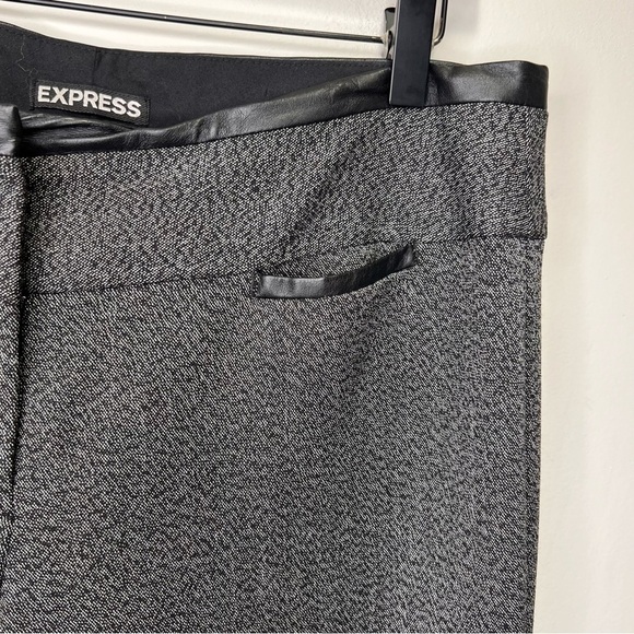 Express Grey Black Flare Leg Trouser Pants Size 8 - Picture 5 of 16